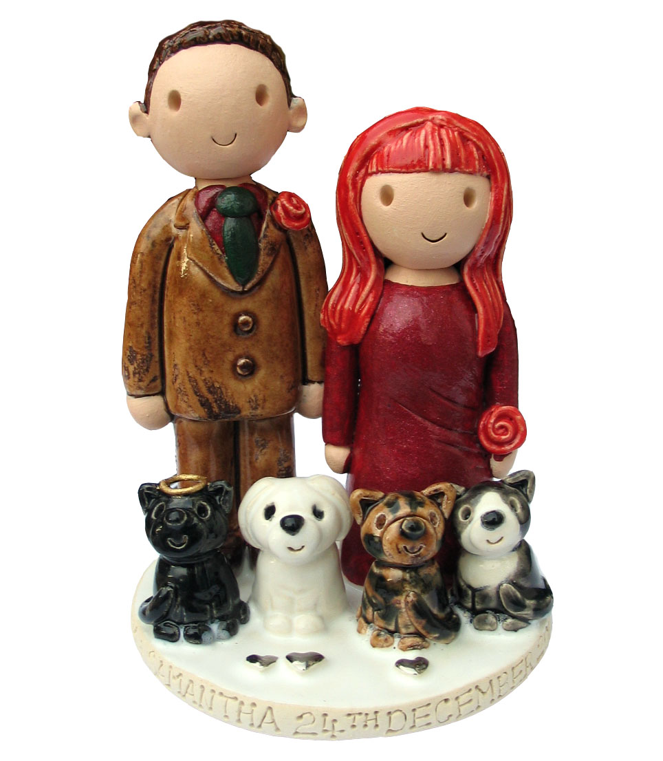 Christmas Wedding Topper  Cake Toppers